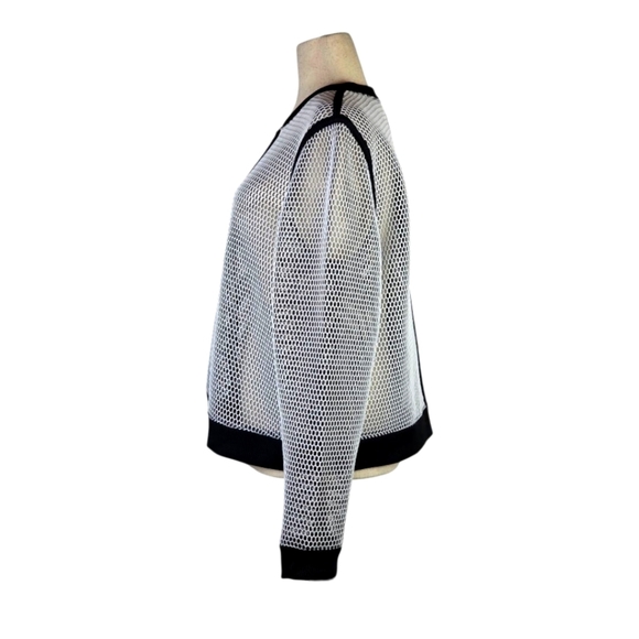 a.n.a 1X Mesh Bomber Jacket Black White Plus Size Streetwear Layer - Picture 5 of 8